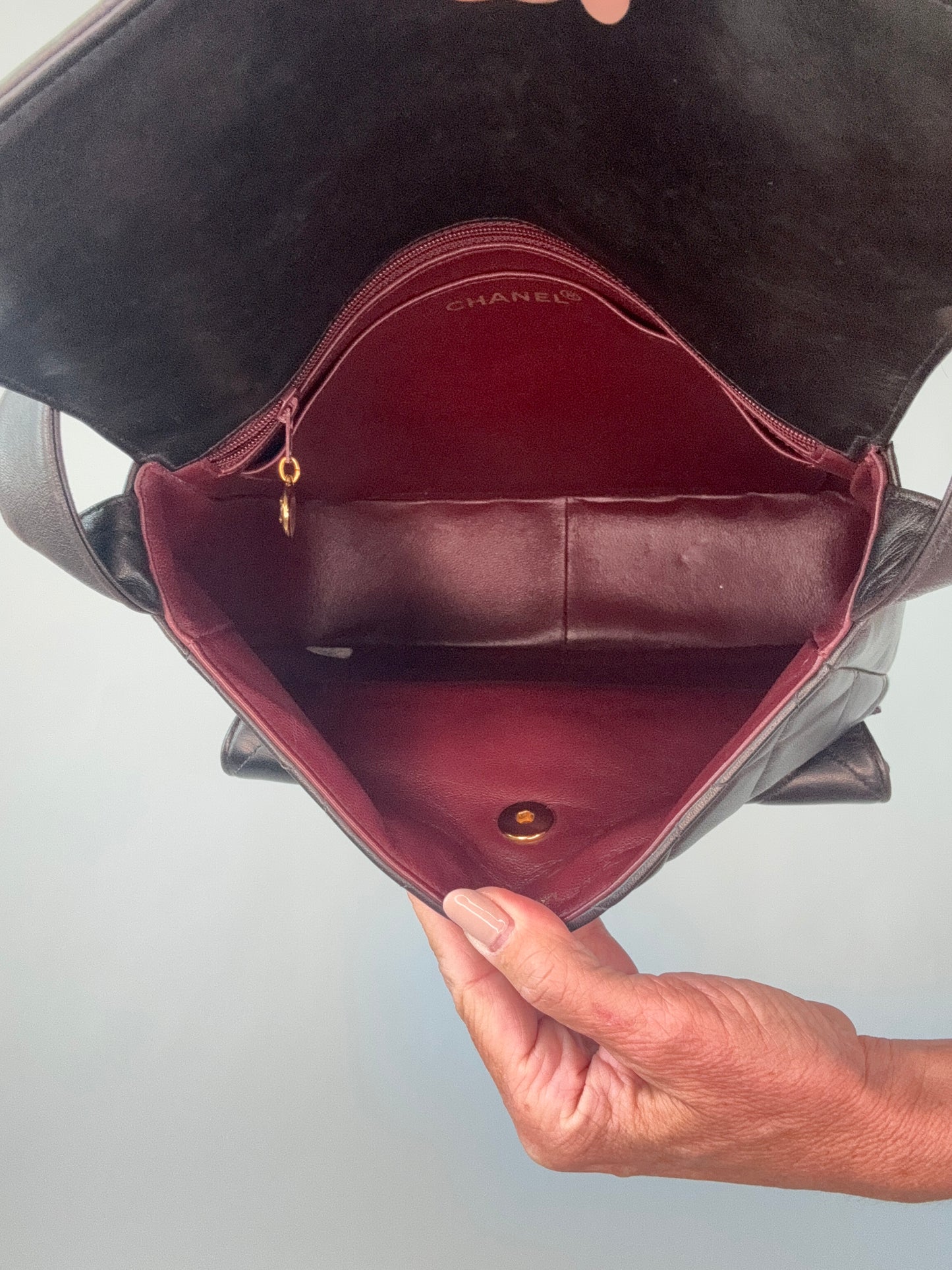 Chanel Vintage Double Turn Lock Pocket Shoulder Bag-Ultra Rare