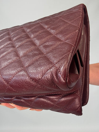Chanel Goatskin City Rock Flap Bag - Burgundy