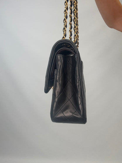 Chanel Lambskin Quilted Medium Double Flap - Black