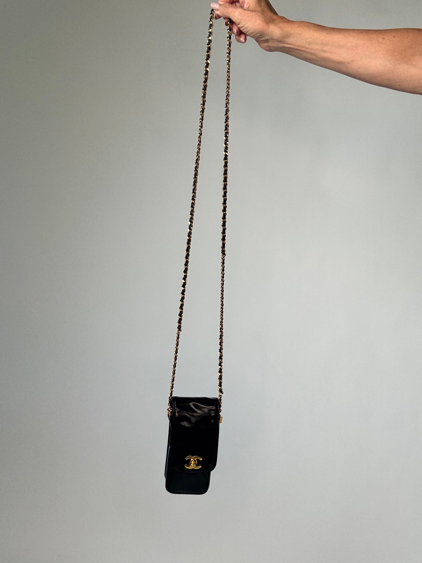 Chanel Patent Leather Crossbody Phone Holder