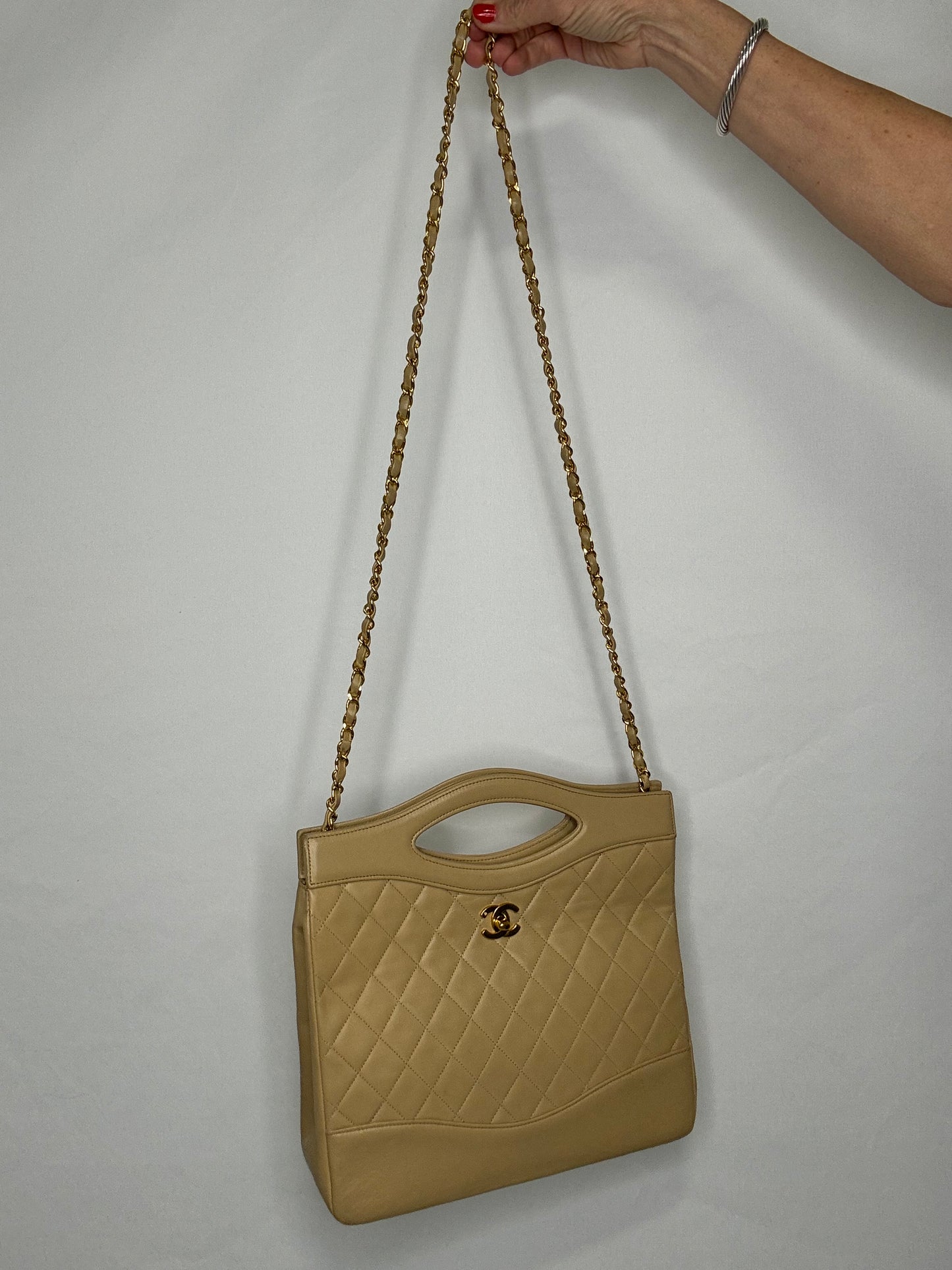 Chanel Quilted Lambskin 31 Shopping Tote - Gold