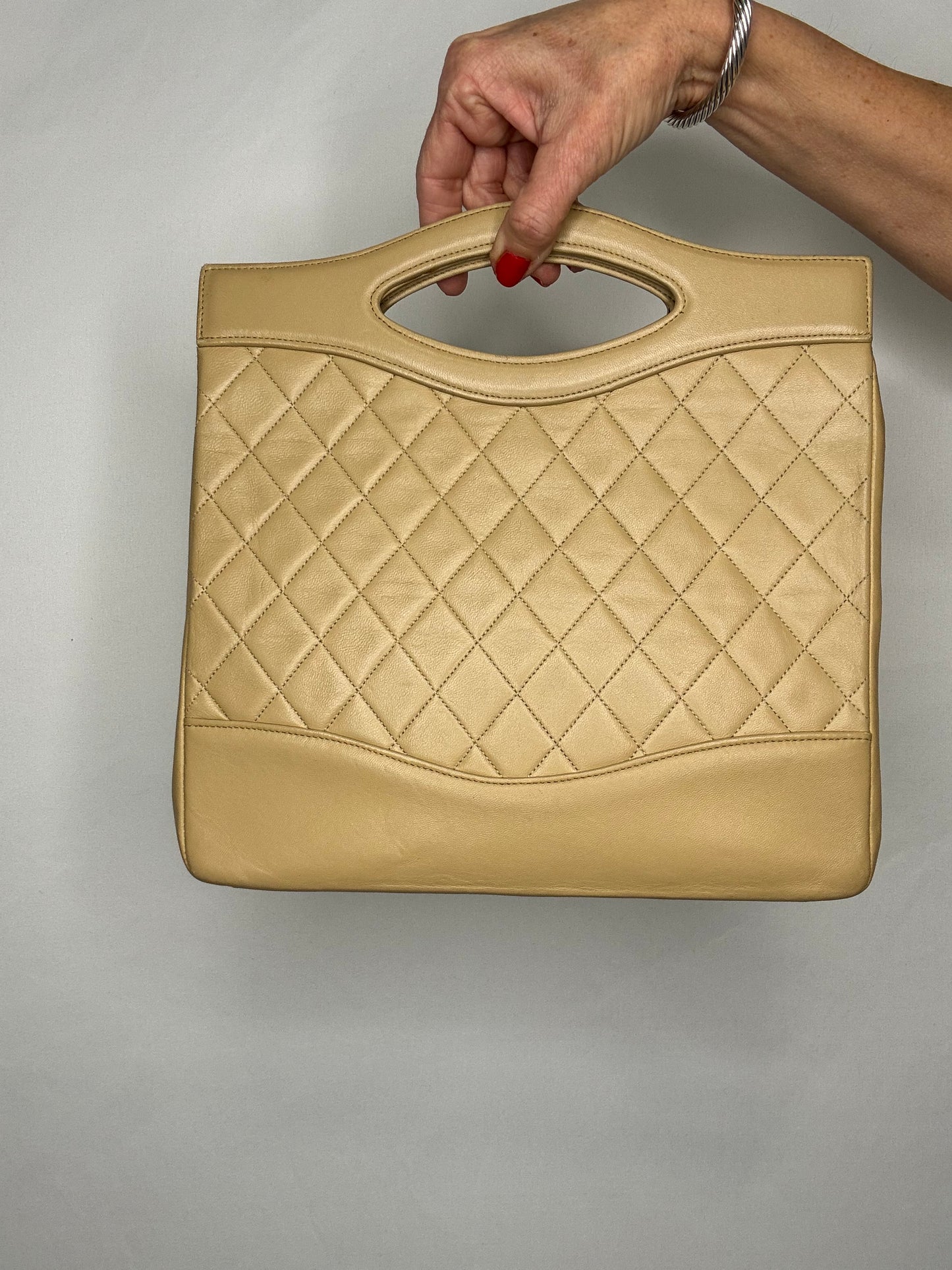 Chanel Quilted Lambskin 31 Shopping Tote - Gold