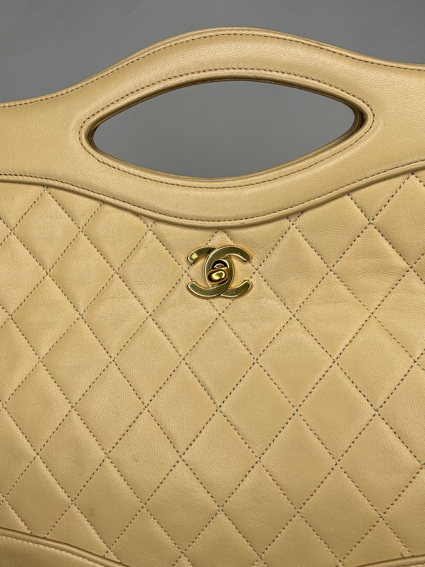 Chanel Quilted Lambskin 31 Shopping Tote - Gold