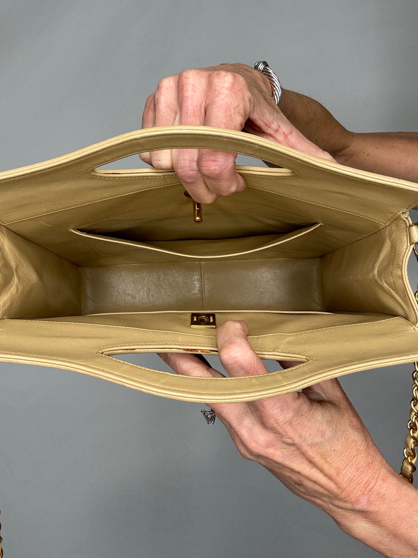 Chanel Quilted Lambskin 31 Shopping Tote - Gold