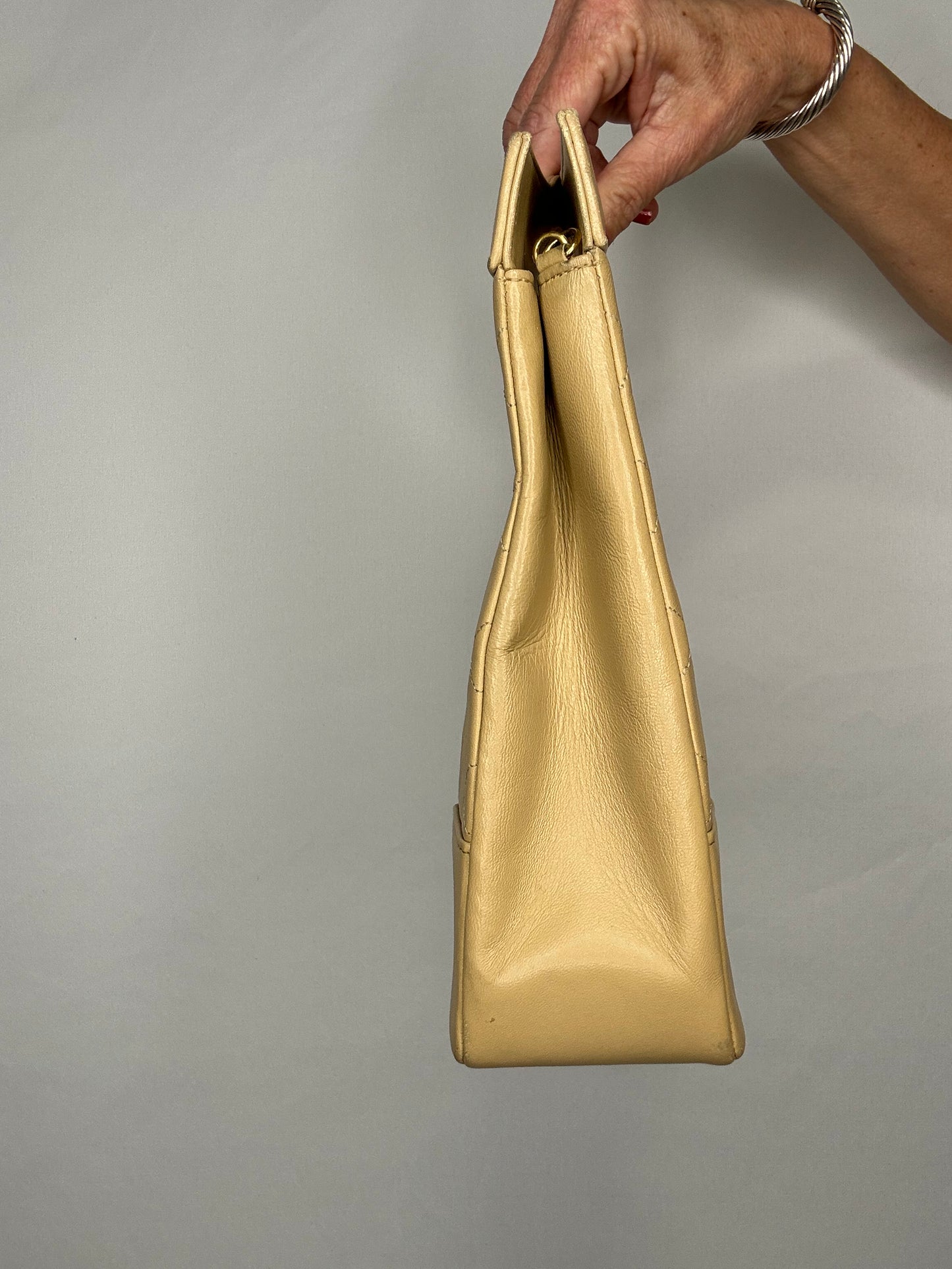 Chanel Quilted Lambskin 31 Shopping Tote - Gold