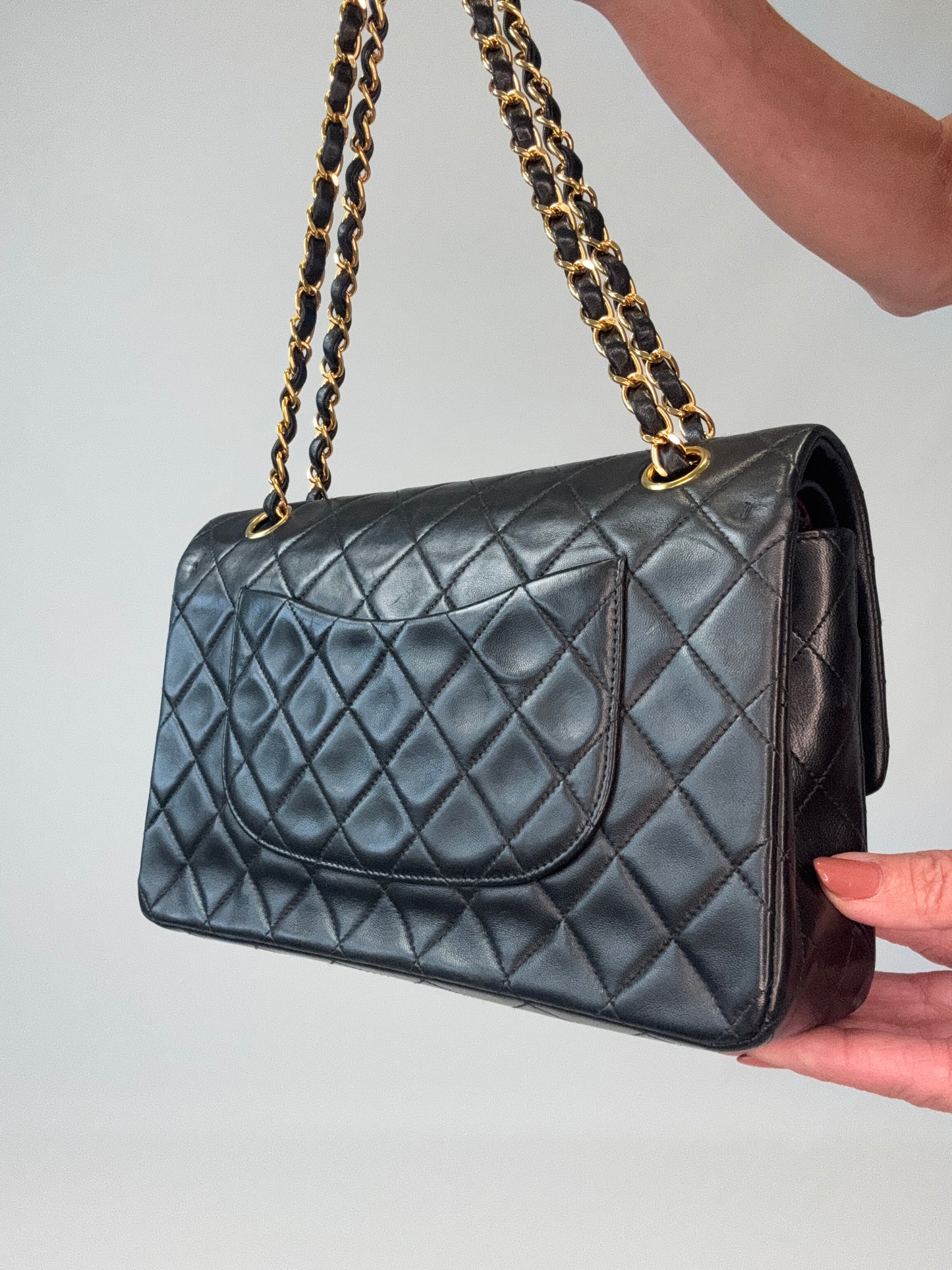 Chanel Quilted Lambskin Classic Double Flap - Vintage / Black