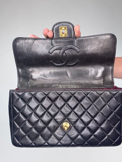 Chanel Quilted Lambskin Kelly Parent Top Handle Bag