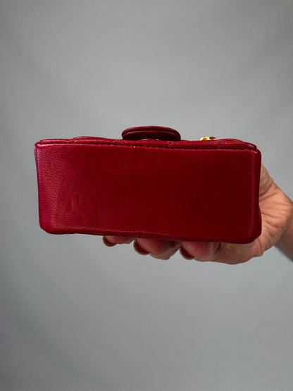 Chanel Red Quilted Lambskin Micro Mini Belt Bag - Red