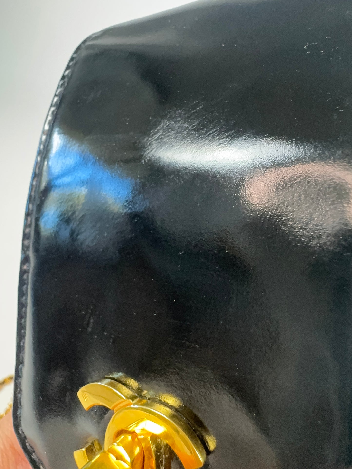 Chanel Patent Leather Crossbody Phone Holder