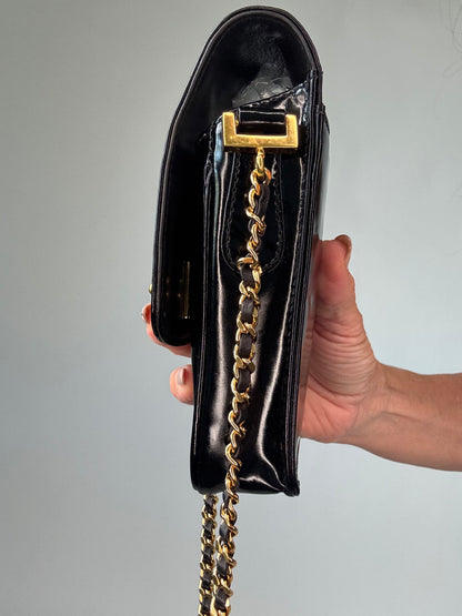 Chanel Patent Leather Crossbody Phone Holder
