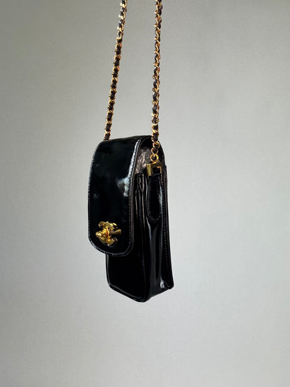 Chanel Patent Leather Crossbody Phone Holder