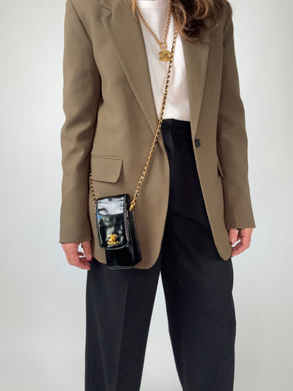 Chanel Patent Leather Crossbody Phone Holder
