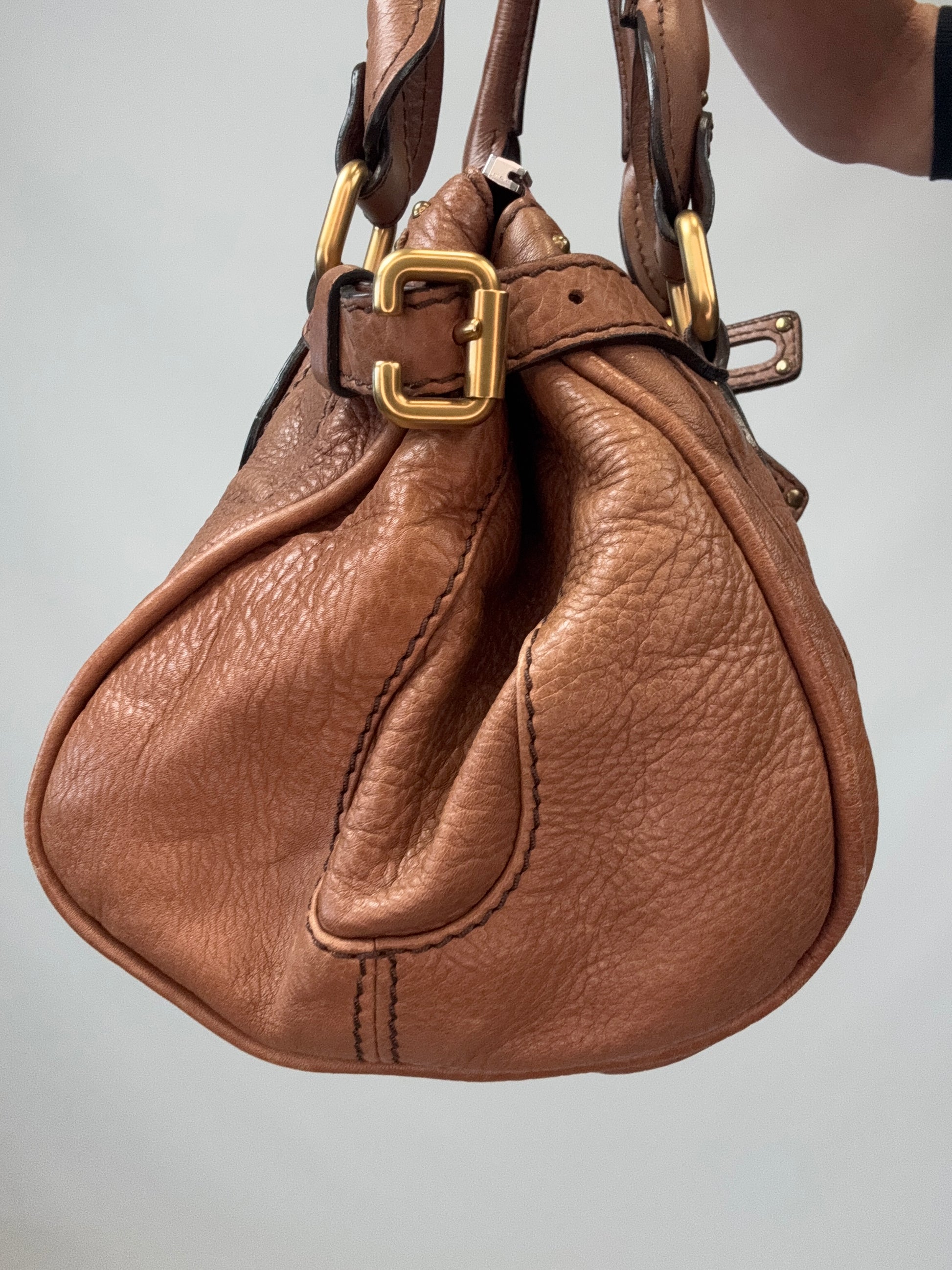 Chloé Paddington Shoulder Bag Brown left side