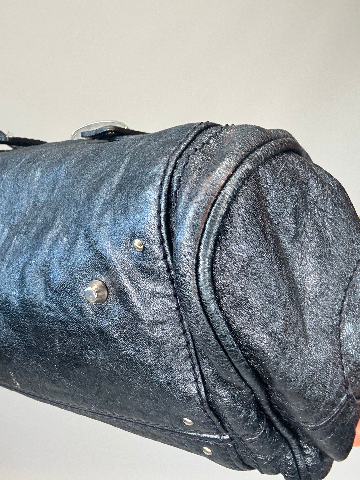 Chloe Paddington Satchel Bag - Metallic Blue