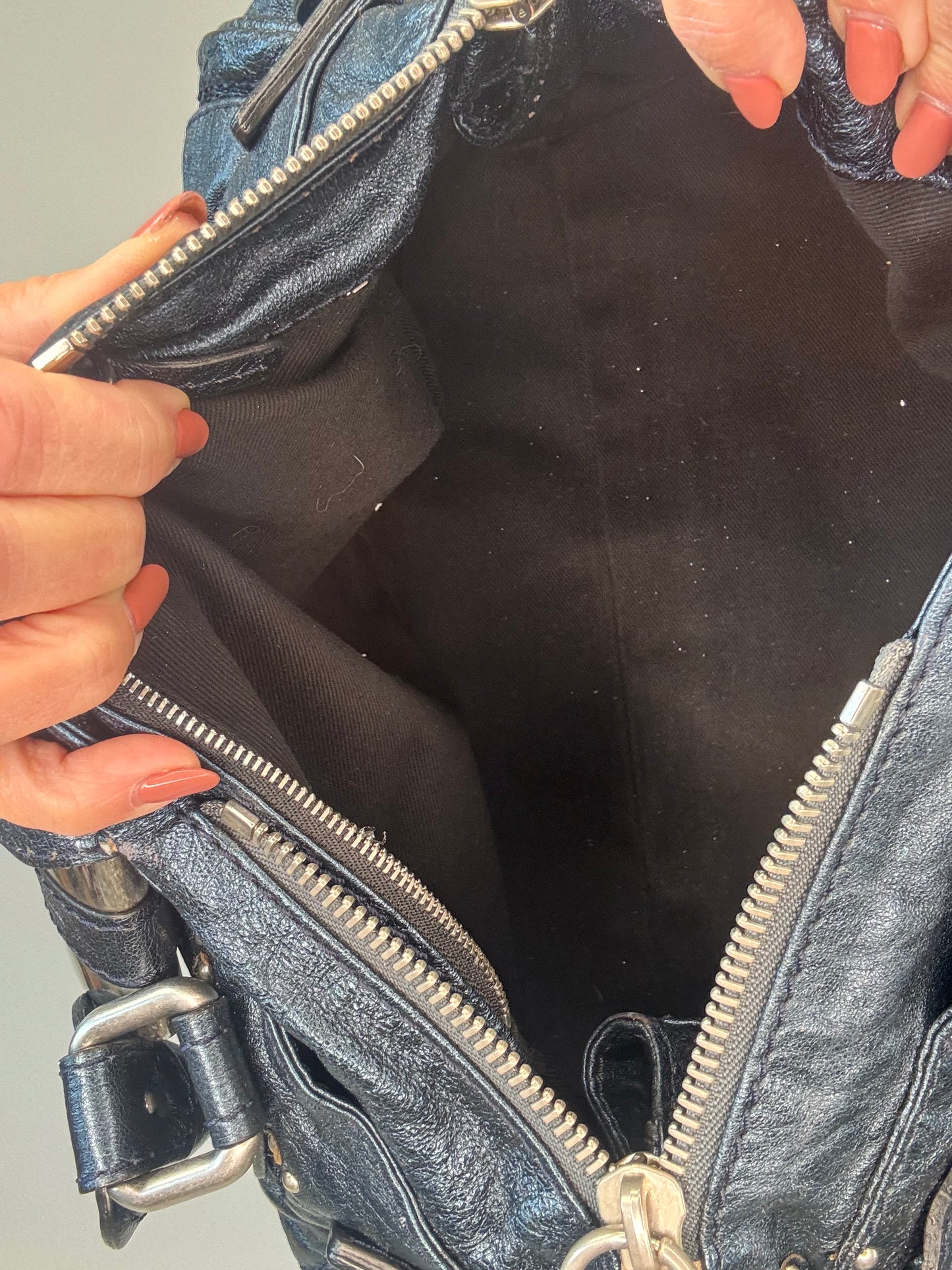 Chloe Paddington Satchel Bag - Metallic Blue