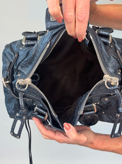 Chloe Paddington Satchel Bag - Metallic Blue