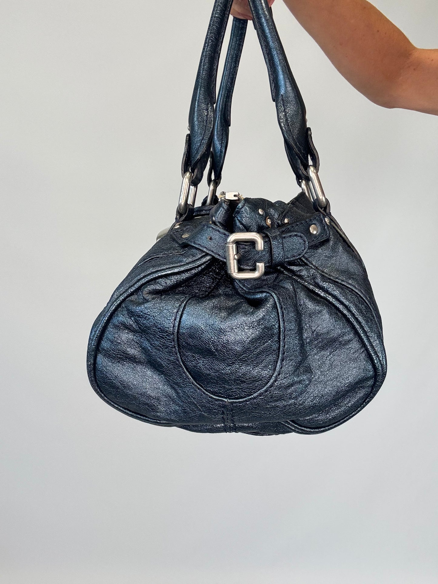 Chloe Paddington Satchel Bag - Metallic Blue