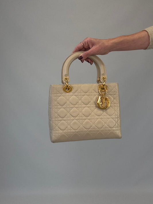 Christian Dior Cannage Lady Dior - Cream