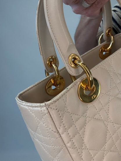 Christian Dior Cannage Lady Dior - Cream