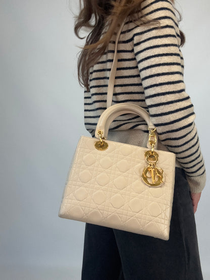 Christian Dior Cannage Lady Dior - Cream