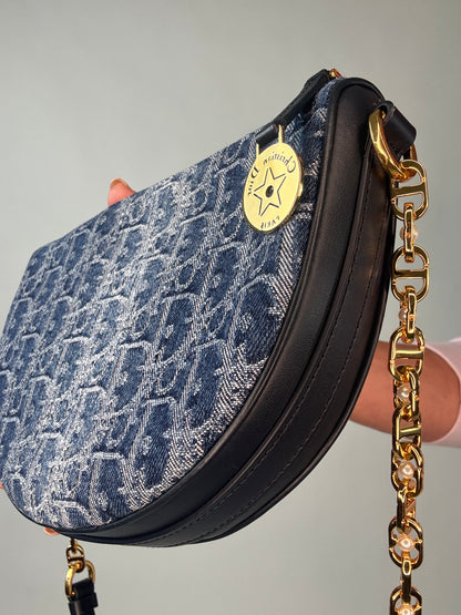 Christian Dior Diorstar Callisto Obligue Denim