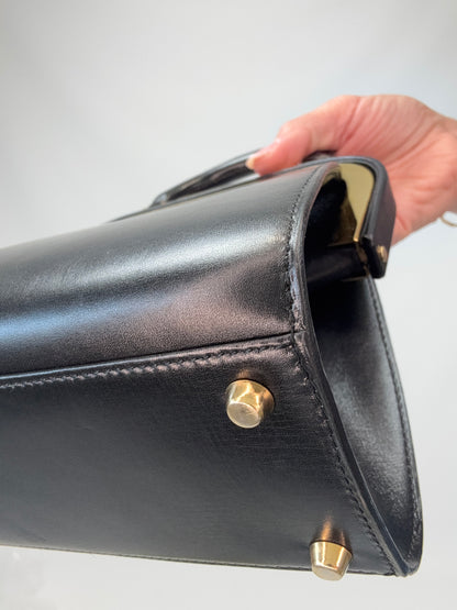 Christian Dior Fermoir Top Handle Bag - Vintage / Black