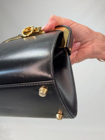 Christian Dior Fermoir Top Handle Bag - Vintage / Black