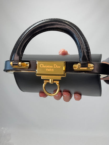 Christian Dior Fermoir Top Handle Bag - Vintage / Black