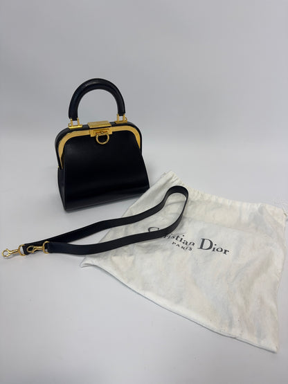 Christian Dior Fermoir Top Handle Bag - Vintage / Black