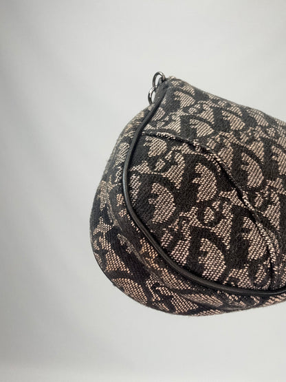 Christian Dior Monogram Mini Saddle Pochette - Navy