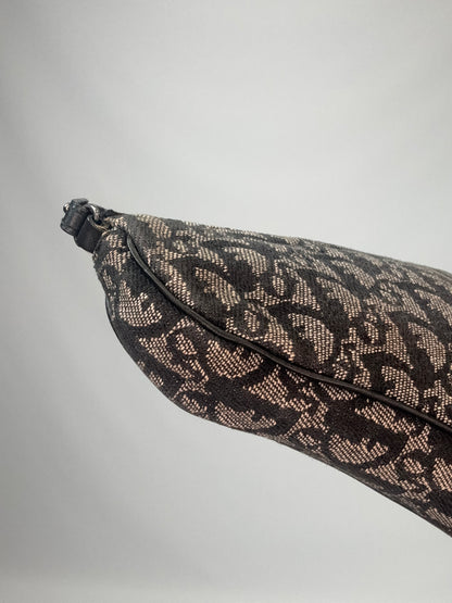 Christian Dior Monogram Mini Saddle Pochette - Navy