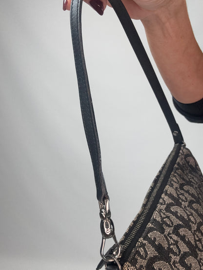 Christian Dior Monogram Mini Saddle Pochette - Navy