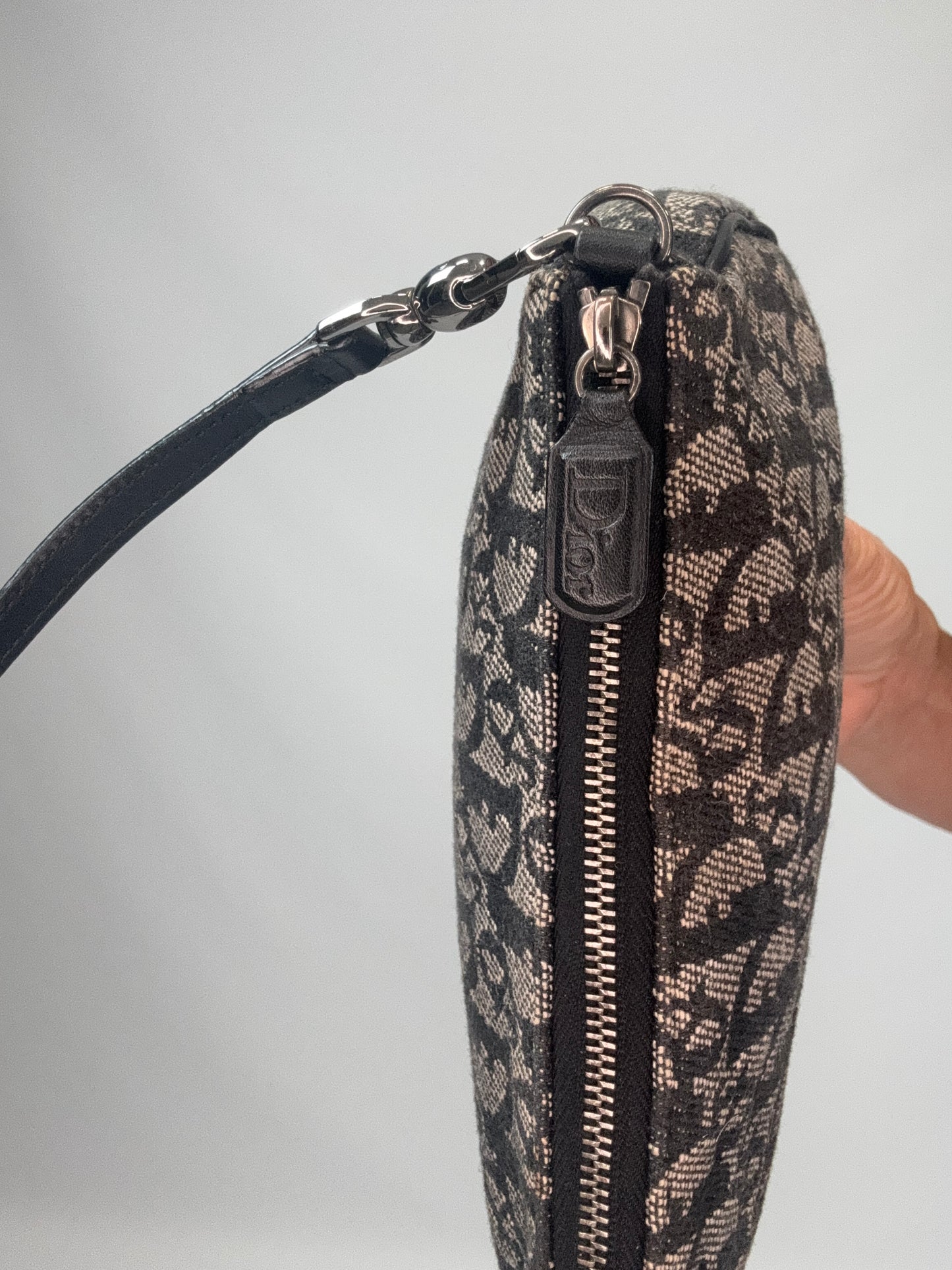 Christian Dior Monogram Mini Saddle Pochette - Navy