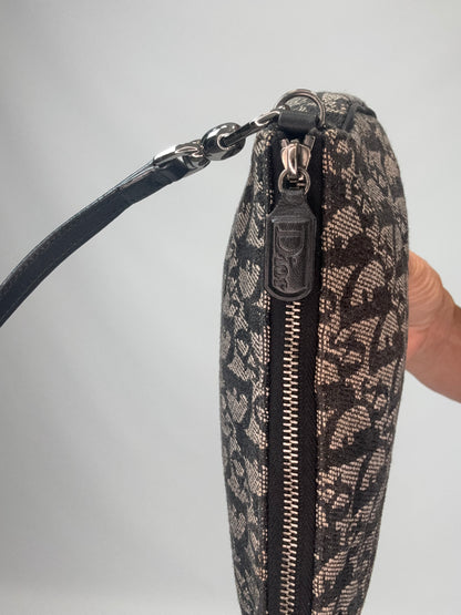 Christian Dior Monogram Mini Saddle Pochette - Navy