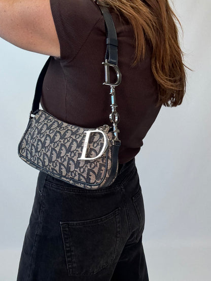 Christian Dior Trotter Charm Pochette - Blue