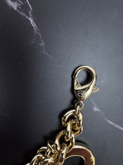 Chanel Logo Charm Bracelet — Black & White Enamel