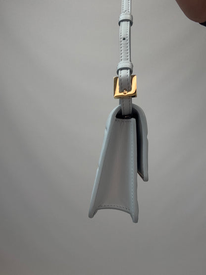 Fendi Wallet On Chain Baguette - Light Blue left side of handbag