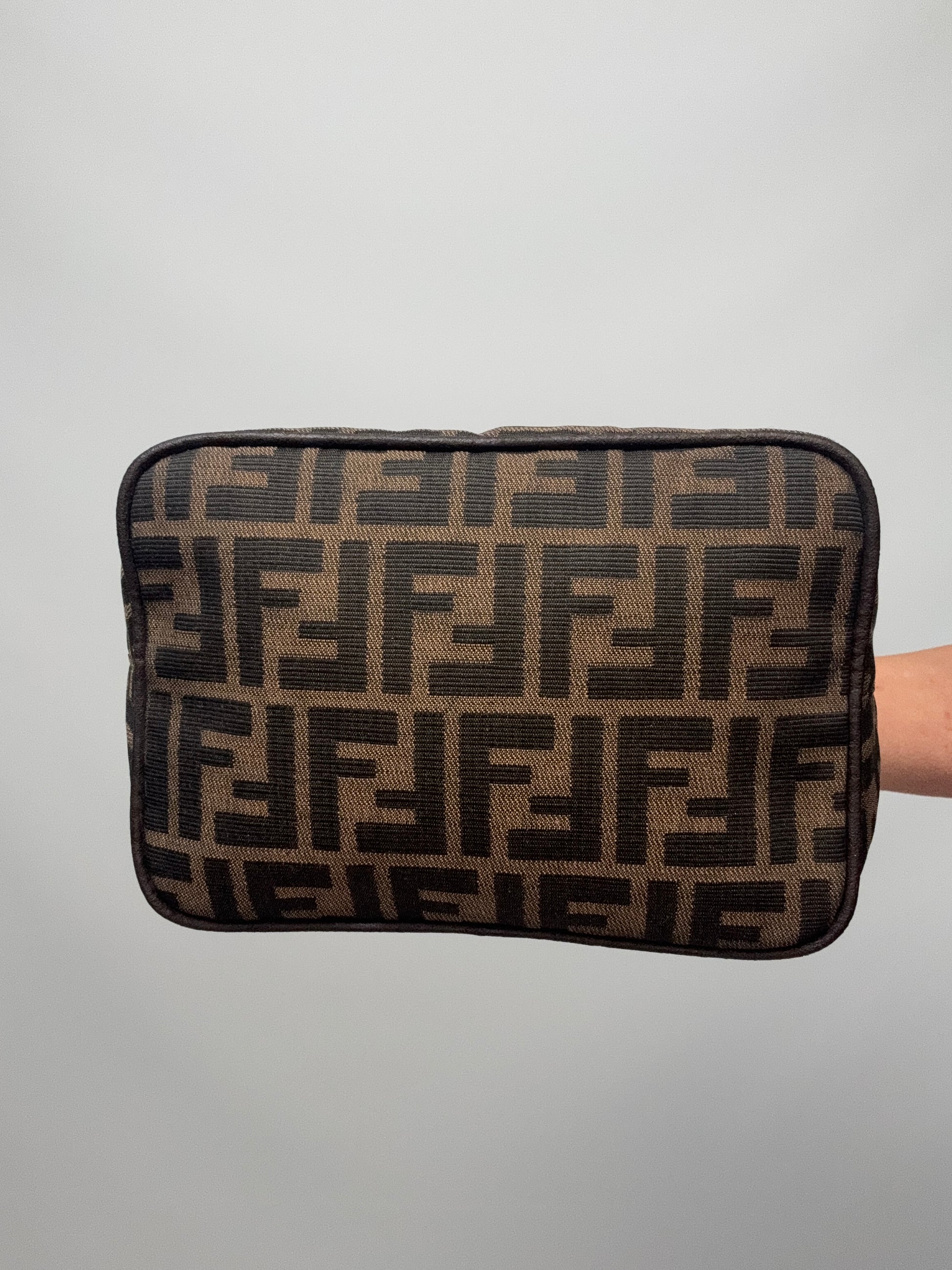 Fendi Zucca Mamma Baguette Shoulder Bag bottom of handbag
