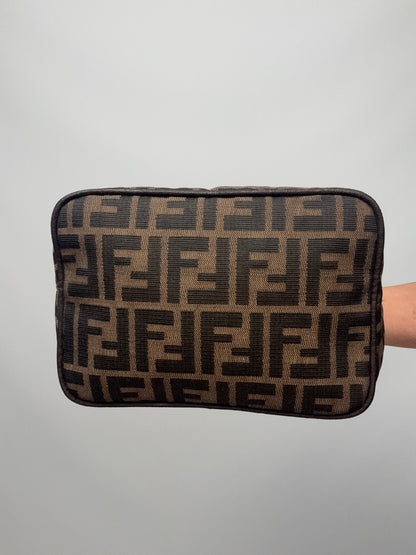Fendi Zucca Mamma Baguette Shoulder Bag bottom of handbag