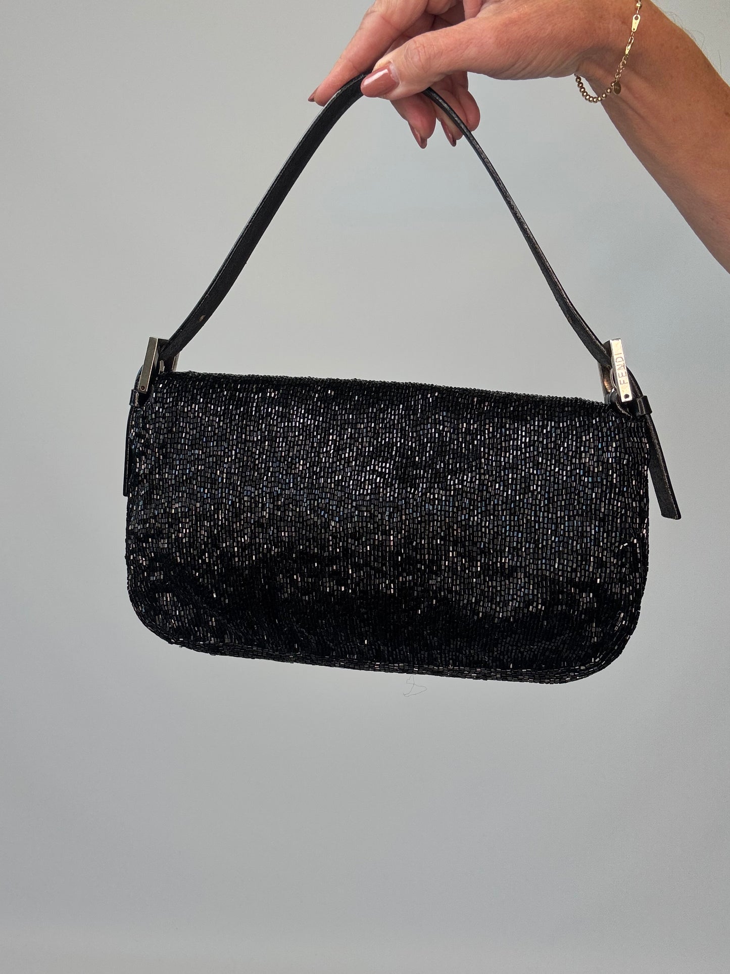 Fendi Beaded Baguette  Vintage 1997 - Black