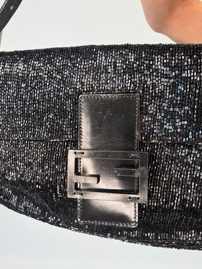 Fendi Beaded Baguette  Vintage 1997 - Black