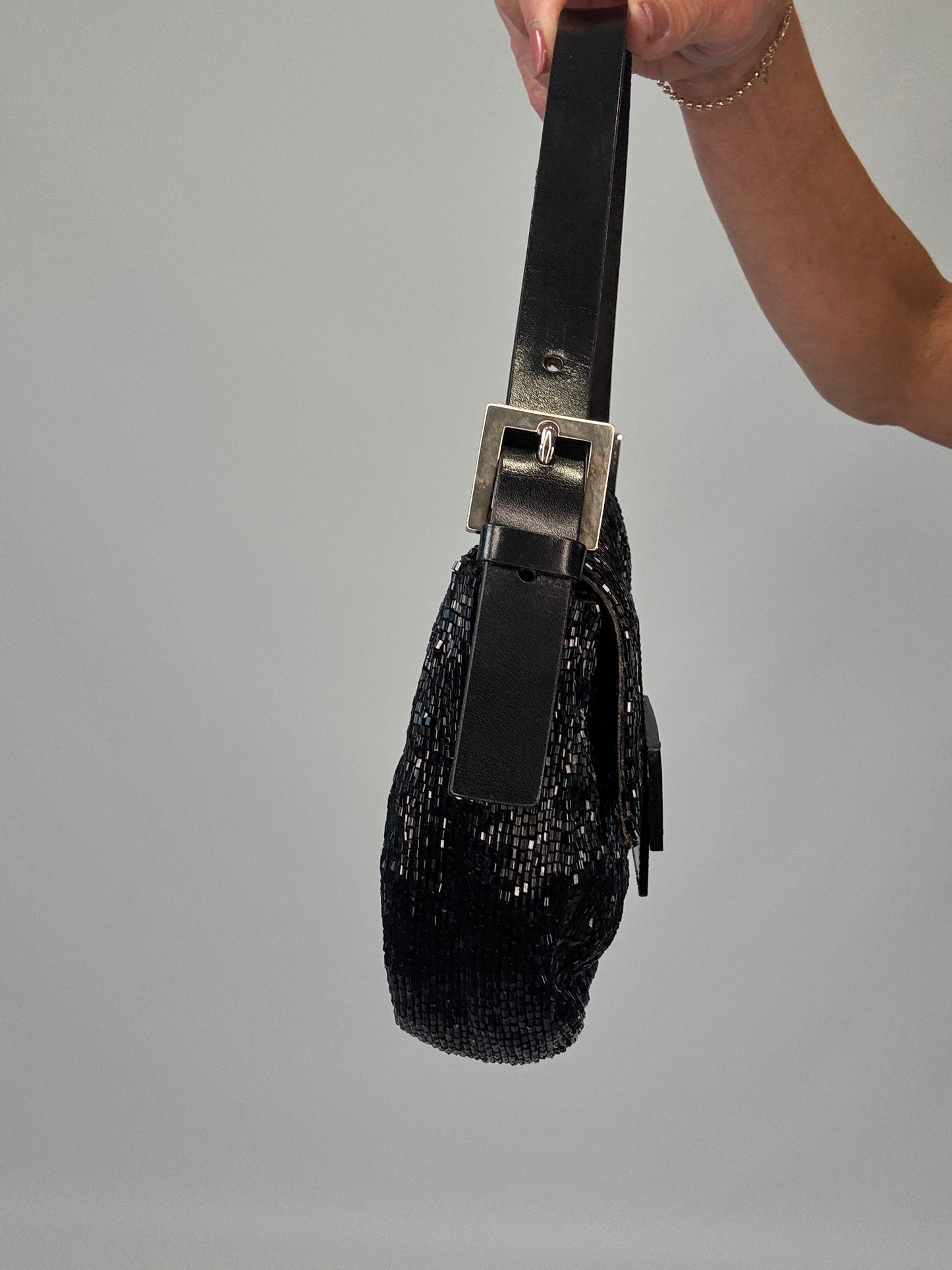 Fendi Beaded Baguette  Vintage 1997 - Black