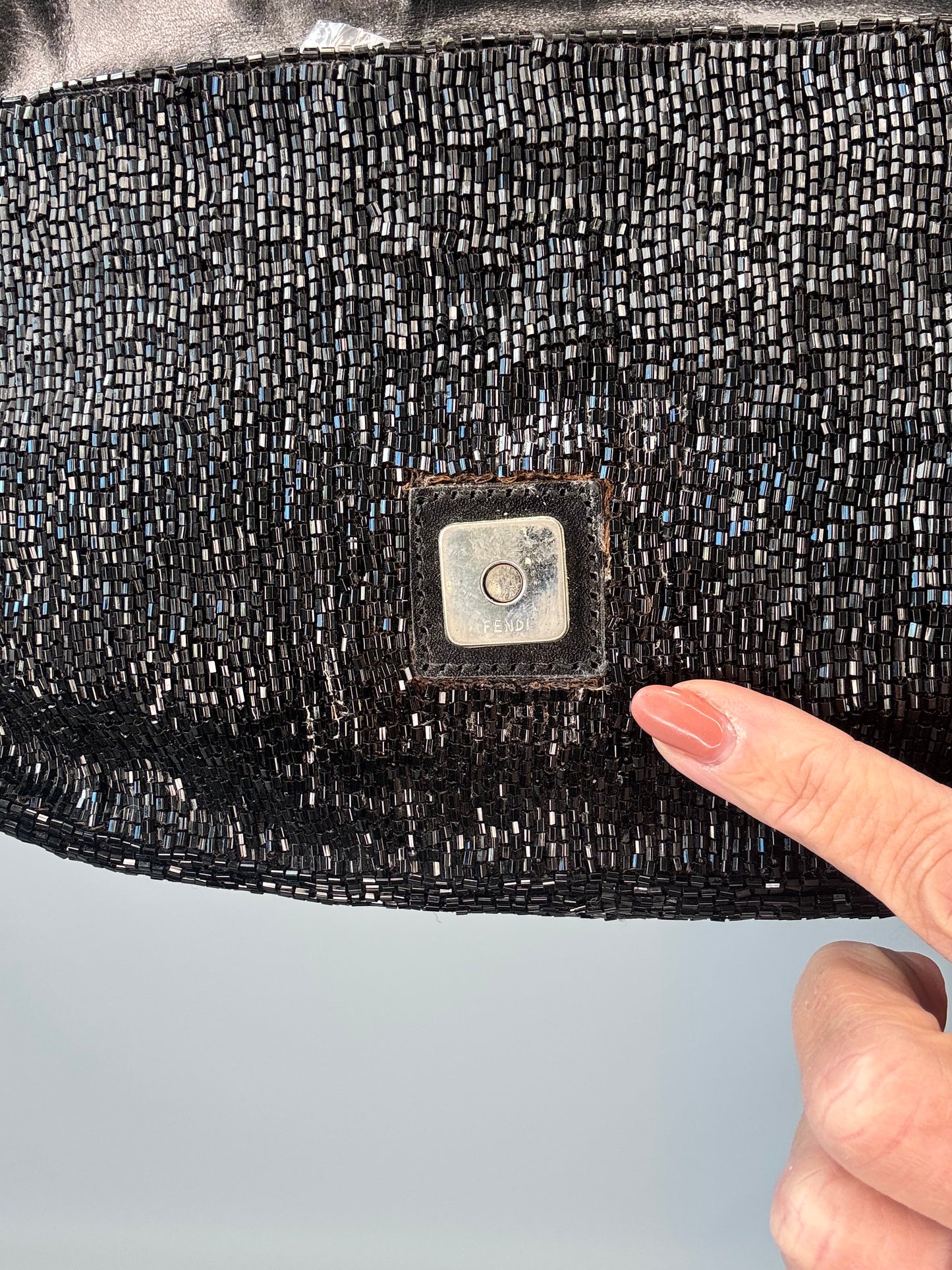 Fendi Beaded Baguette  Vintage 1997 - Black