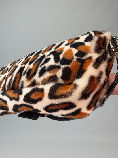 Fendi Leopard Print Pony Hair Baguette