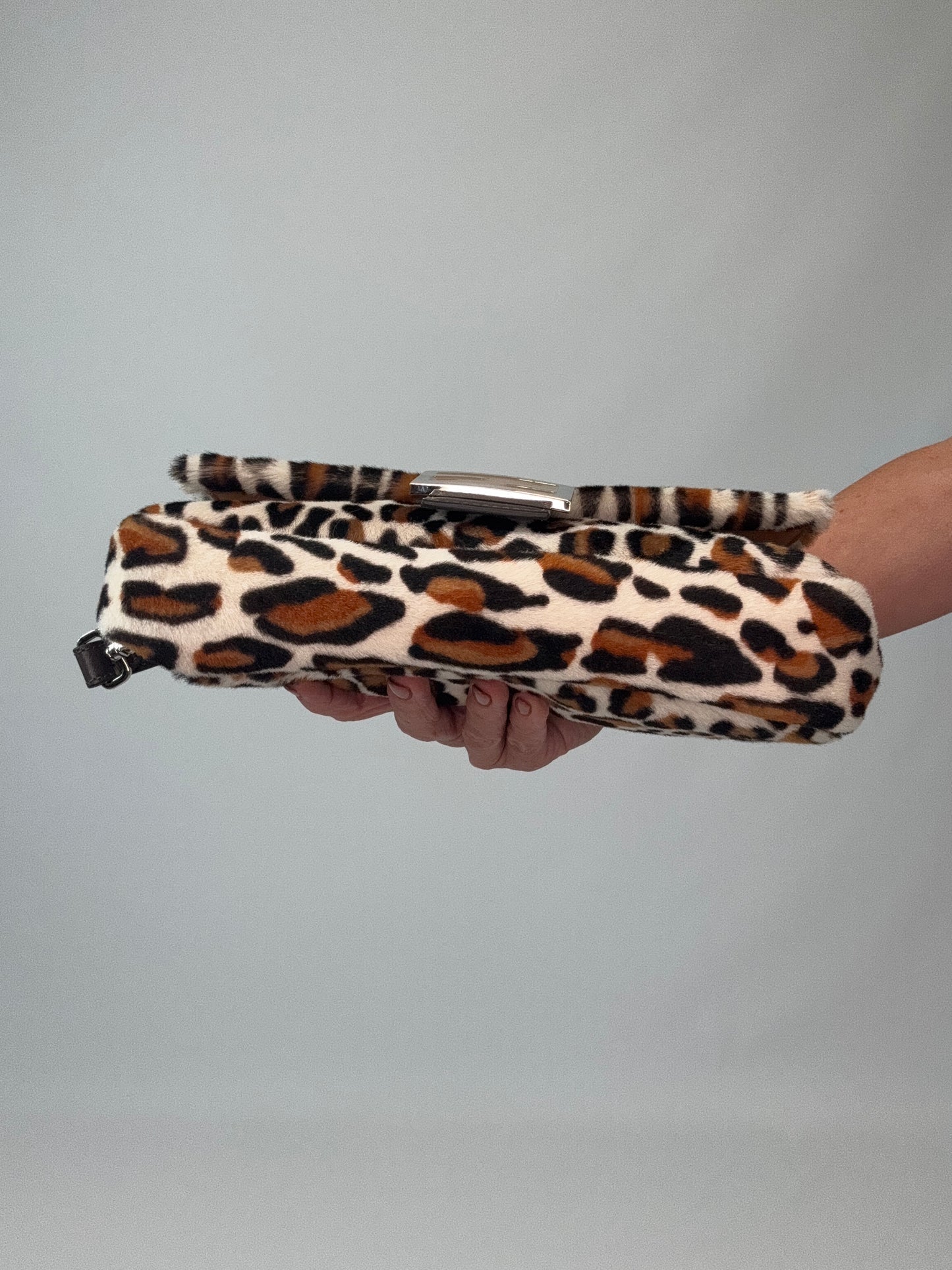 Fendi Leopard Print Pony Hair Baguette