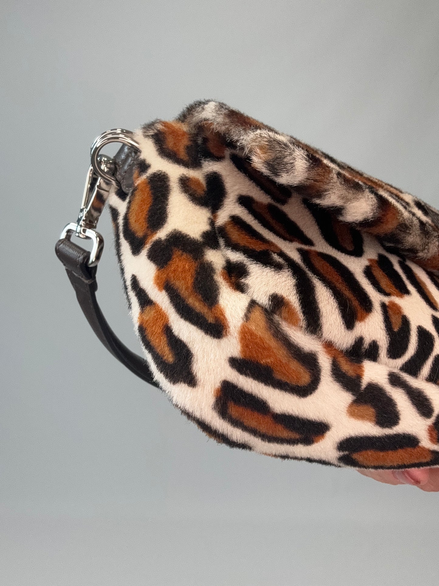 Fendi Leopard Print Pony Hair Baguette