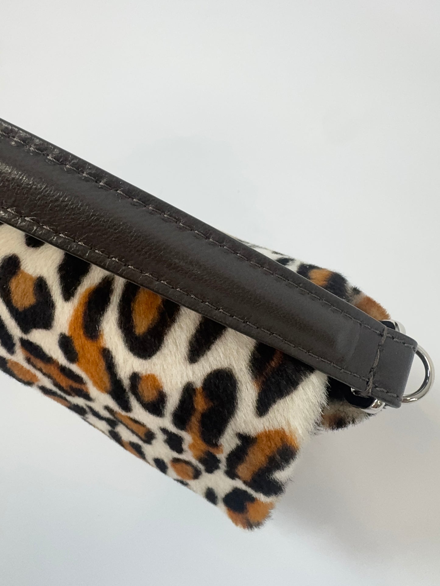 Fendi Leopard Print Pony Hair Baguette