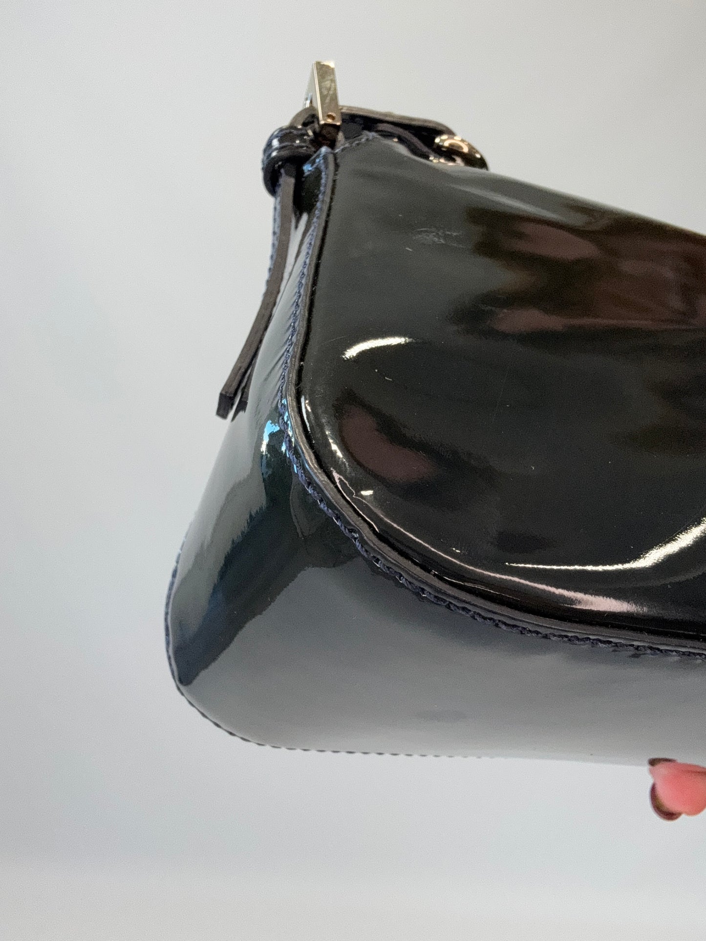 Fendi Mamma Baguette Patent Leather - Teal