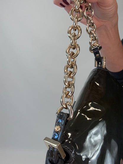 Fendi Mamma Baguette Patent Leather - Teal