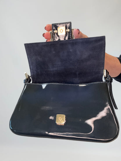 Fendi Mamma Baguette Patent Leather - Teal